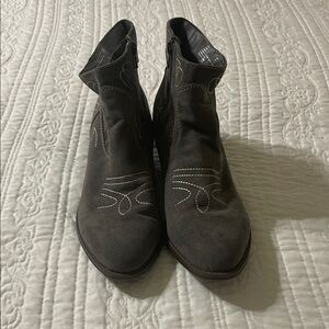 Elegant Dark Gray Ankle Booties